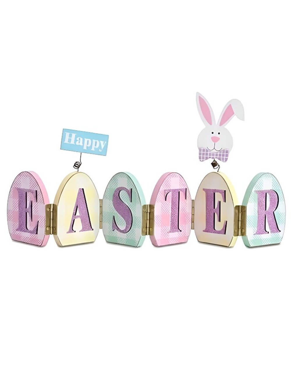 Decorations, Foldable Happy Easter Signs with Bunny Decorations